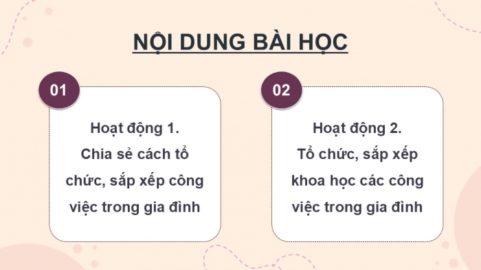 Giáo án điện tử Hoạt động trải nghiệm 9 cánh diều Chủ đề 6 - Hoạt động giáo dục 2: Công việc trong gia đình