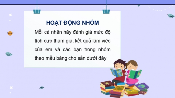 Giáo án điện tử Hoạt động trải nghiệm 9 cánh diều Đánh giá cuối Chủ đề 6