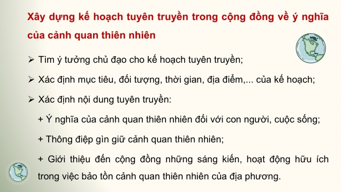 Giáo án điện tử Hoạt động trải nghiệm 12 cánh diều Chủ đề 6: Bảo vệ cảnh quan thiên nhiên và sự đa dạng sinh học (P3)