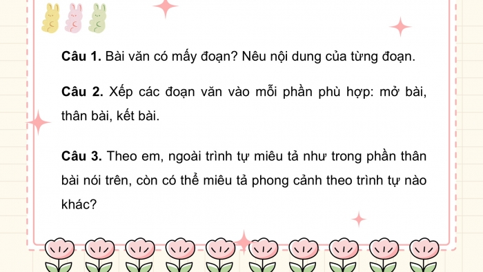 Giáo án điện tử Tiếng Việt 5 cánh diều Bài 11: Tả phong cảnh (Cấu tạo của bài văn)