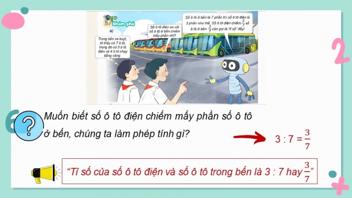 Giáo án điện tử Toán 5 kết nối Bài 36: Tỉ số. Tỉ số phần trăm