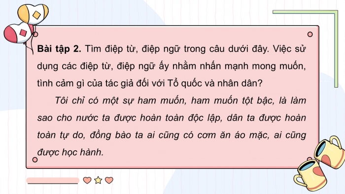 Giáo án điện tử Tiếng Việt 5 cánh diều Bài 14: Luyện tập về điệp từ, điệp ngữ