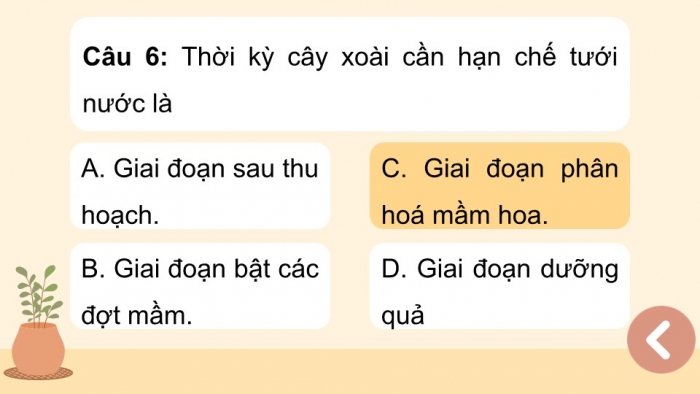 Giáo án điện tử Công nghệ 9 Trồng cây ăn quả Cánh diều Bài Ôn tập