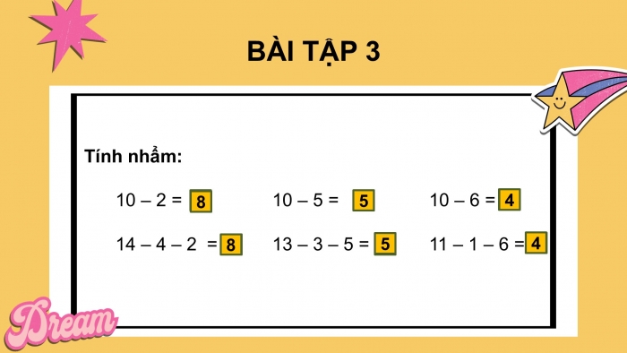 Giáo án PPT Toán 2 cánh diều bài Luyện tập phép trừ (không nhớ) trong phạm vi 20