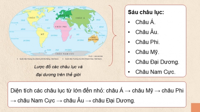 Giáo án điện tử Lịch sử và Địa lí 5 kết nối Bài 22: Các châu lục và đại dương trên thế giới