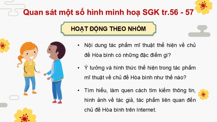 Giáo án điện tử Mĩ thuật 5 kết nối Chủ đề 8: Vì một thế giới hoà bình