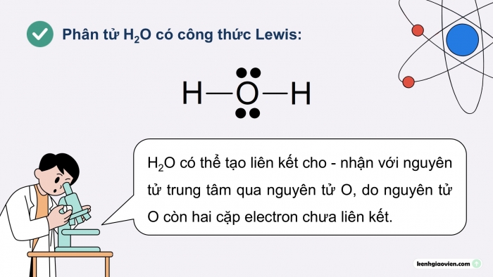 Giáo án điện tử chuyên đề Hoá học 12 kết nối Bài 7: Một số vấn đề cơ bản về phức chất