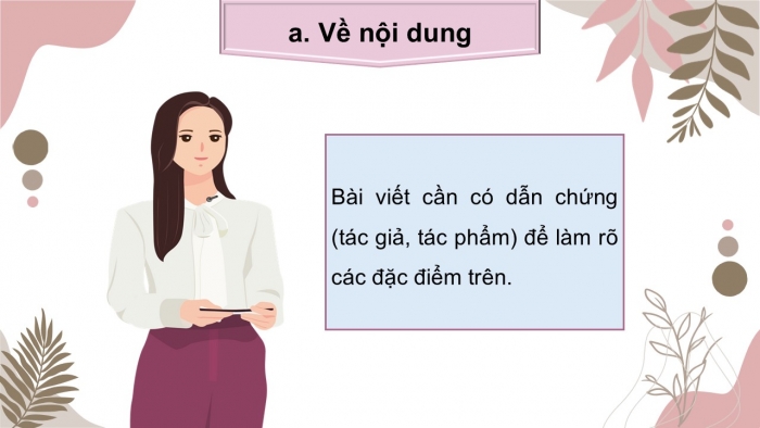 Giáo án điện tử chuyên đề Ngữ văn 12 cánh diều CĐ 3 Phần III: Viết bài giới thiệu phong cách sáng tác của một trường phái văn học