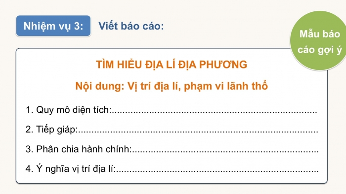 Giáo án điện tử Địa lí 12 kết nối Bài 35: Thực hành Tìm hiểu địa lí địa phương