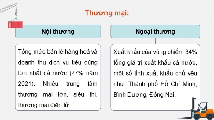 Giáo án điện tử Địa lí 12 kết nối Bài 29: Phát triển kinh tế – xã hội ở Đông Nam Bộ (P2)