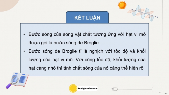 Giáo án điện tử chuyên đề Vật lí 12 chân trời Bài 8: Lưỡng tính sóng hạt