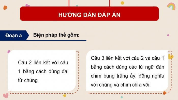 Giáo án điện tử Tiếng Việt 5 cánh diều Bài 17: Luyện tập liên kết câu bằng cách thay thế từ ngữ