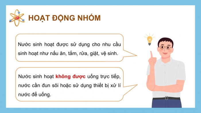 Giáo án điện tử chuyên đề Hoá học 12 chân trời Bài 5: Xử lí nước sinh hoạt