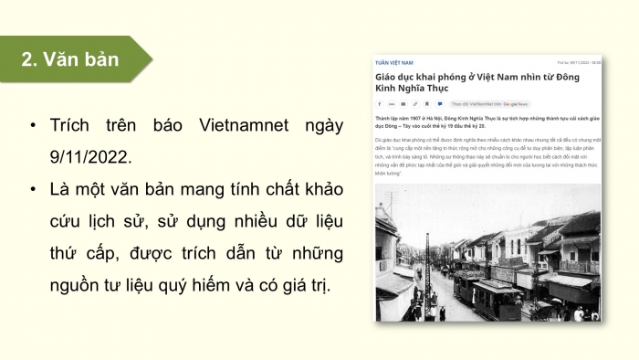 Giáo án điện tử Ngữ văn 12 kết nối Bài 8: Giáo dục khai phóng ở Việt Nam nhìn từ Đông Kinh Nghĩa Thục (Nguyễn Nam)