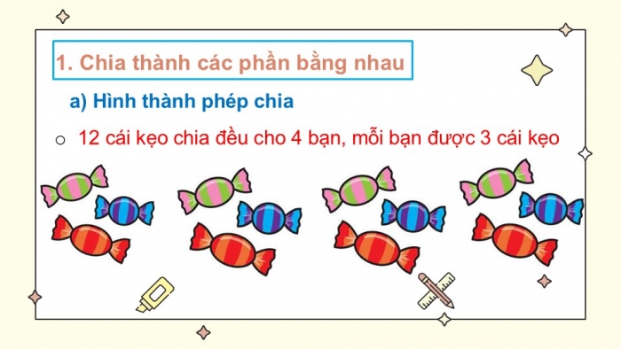 Giáo án PPT Toán 2 chân trời bài Phép chia