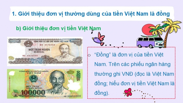 Giáo án PPT Toán 2 chân trời bài Tiền Việt Nam