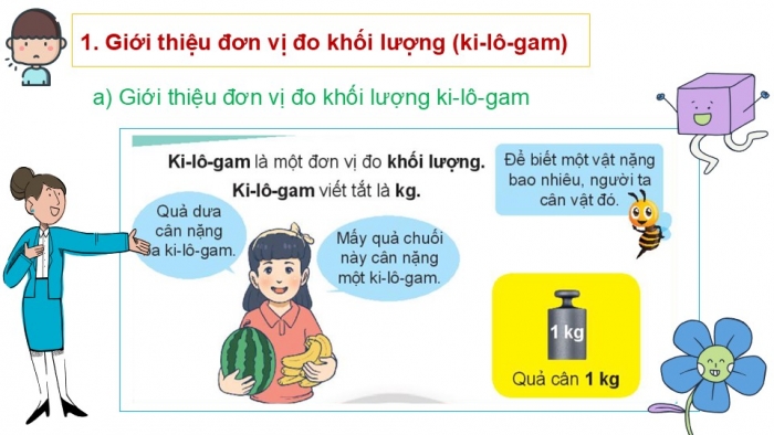 Giáo án PPT Toán 2 chân trời bài Ki-lô-gam