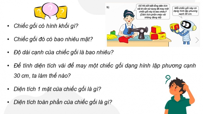 Giáo án điện tử Toán 5 kết nối Bài 51: Diện tích xung quanh và diện tích toàn phần của hình lập phương