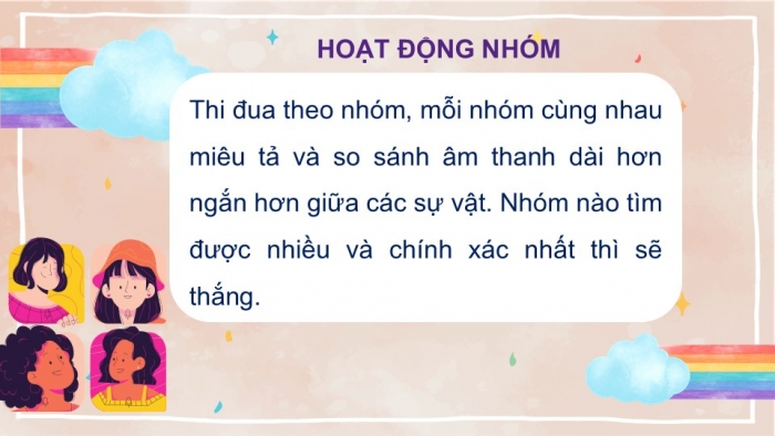 Giáo án PPT Âm nhạc 2 chân trời Tiết 1: Khám phá âm thanh dài ngắn, Cảm thụ âm thanh dài ngắn