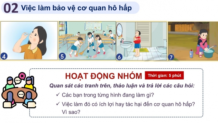 Giáo án PPT Tự nhiên và Xã hội 2 chân trời Bài 22: Chăm sóc, bảo vệ cơ quan hô hấp