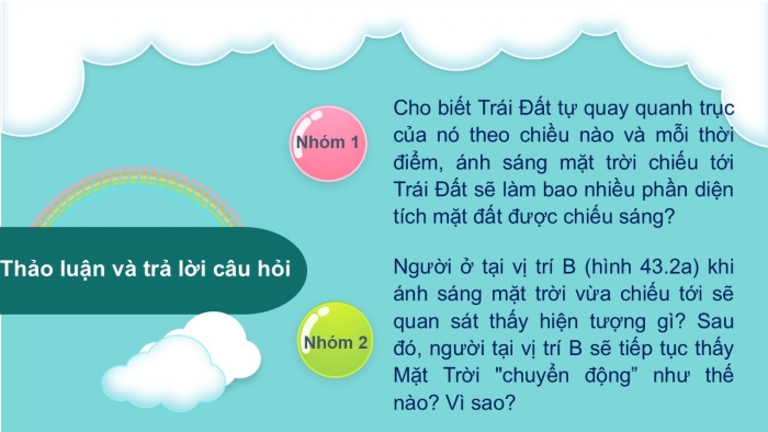 Giáo án PPT KHTN 6 chân trời Bài 43: Chuyển động nhìn thấy của Mặt Trời