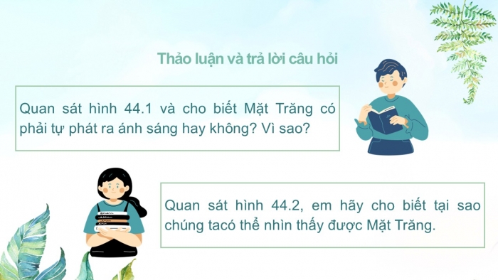 Giáo án PPT KHTN 6 chân trời Bài 44: Chuyển động nhìn thấy của Mặt Trăng