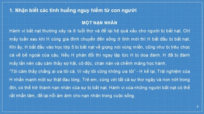 Giáo án PPT Công dân 6 cánh diều Bài 7: Ứng phó với các tình huống nguy hiểm từ con người