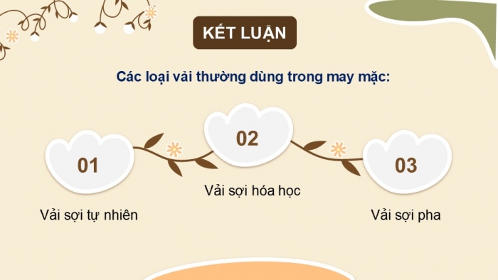 Giáo án PPT Công nghệ 6 cánh diều Bài 8: Các loại vải thường dùng trong may mặc