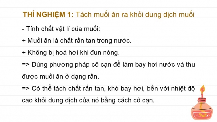 Giáo án PPT KHTN 6 cánh diều Bài 11: Tách chất ra khỏi hỗn hợp