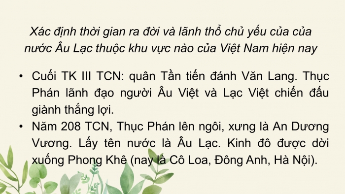 Giáo án PPT Lịch sử 6 cánh diều Bài 13: Nước Âu Lạc