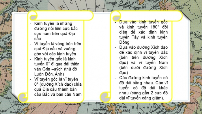 Giáo án PPT Địa lí 6 cánh diều Bài 1: Hệ thống kinh vĩ tuyến. Toạ độ địa lí của một địa điểm trên bản đồ