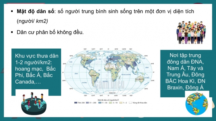 Giáo án PPT Địa lí 6 cánh diều Bài 24: Dân số thế giới. Sự phân bố dân cư thế giới. Các thành phố lớn trên thế giới