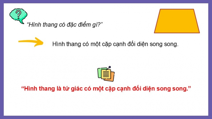 Giáo án điện tử Toán 5 cánh diều Bài 52: Hình thang