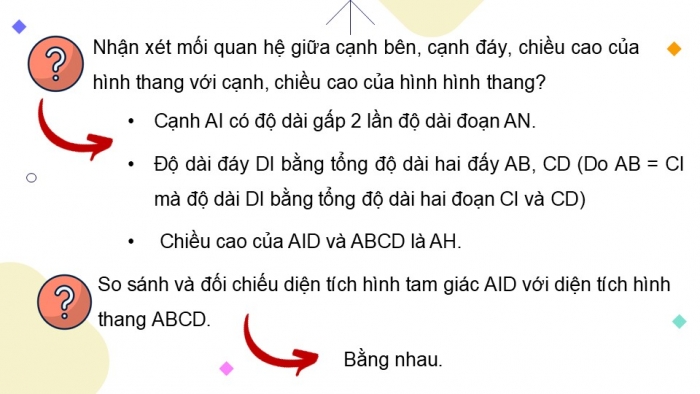 Giáo án điện tử Toán 5 cánh diều Bài 53: Diện tích hình thang