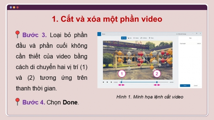 Giáo án điện tử Tin học 9 cánh diều Chủ đề E4 Bài 5: Biên tập đoạn video trong bảng phân cảnh