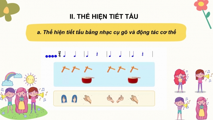 Giáo án PPT Âm nhạc 6 cánh diều Tiết 2: Luyện đọc gam Đô trưởng, Bài đọc nhạc số 1, Ôn tập bài hát Em yêu giờ học hát, kết hợp gõ đệm bằng nhạc cụ gõ và động tác cơ thể