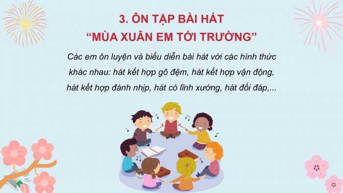 Giáo án PPT Âm nhạc 6 cánh diều Tiết 4: Ôn Bài đọc nhạc số 5, Ôn tập bài hoà tấu và bài tập tiết tấu, Ôn tập bài hát Mùa xuân em tới trường