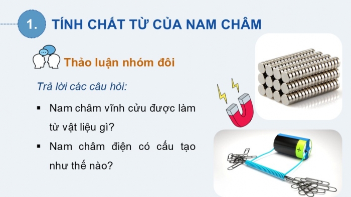 Giáo án điện tử Vật lí 12 cánh diều Bài 1: Từ trường