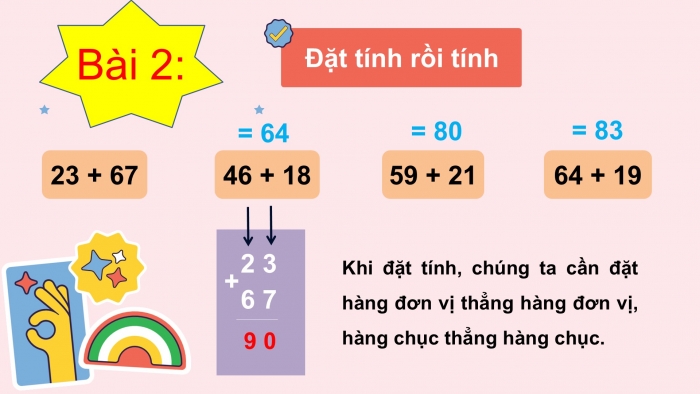 Giáo án PPT Toán 2 kết nối Bài 20: Phép cộng (có nhớ) số có hai chữ số với số có hai chữ số