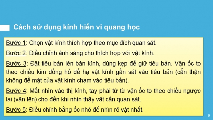 Giáo án PPT KHTN 6 kết nối Bài 4: Sử dụng kính hiển vi quang học