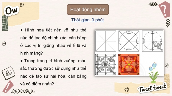 Giáo án PPT Mĩ thuật 6 chân trời Bài 3: Thảm trang trí với hoạ tiết trống đồng