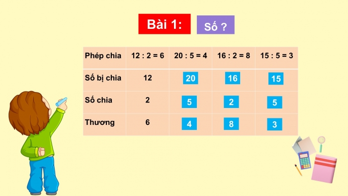 Giáo án PPT Toán 2 kết nối Bài 42: Số bị chia, số chia, thương