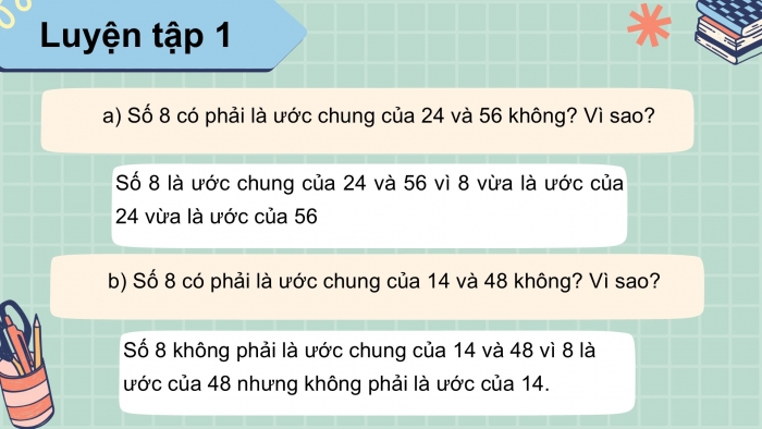 Giáo án PPT Toán 6 cánh diều Bài 12: Ước chung và ước chung lớn nhất