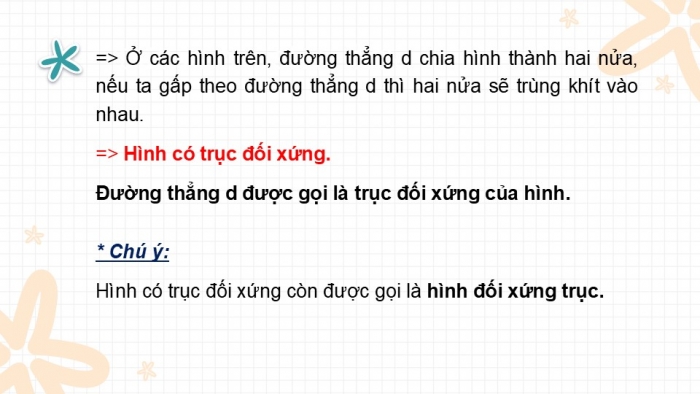 Giáo án PPT Toán 6 cánh diều Bài 5: Hình có trục đối xứng