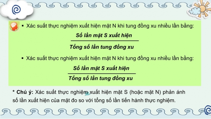 Giáo án PPT Toán 6 cánh diều Bài 4: Xác suất thực nghiệm trong một số trò chơi và thí nghiệm đơn giản