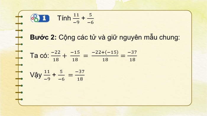 Giáo án PPT Toán 6 cánh diều Bài 3: Phép cộng, phép trừ phân số