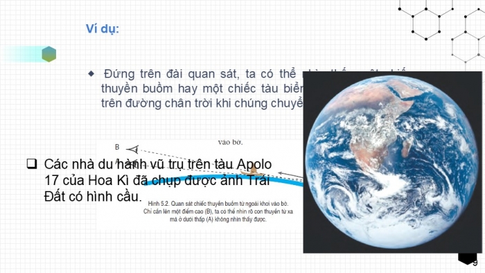 Giáo án PPT Địa lí 6 chân trời Bài 5: Vị trí Trái Đất trong hệ Mặt Trời. Hình dạng, kích thước của Trái Đất