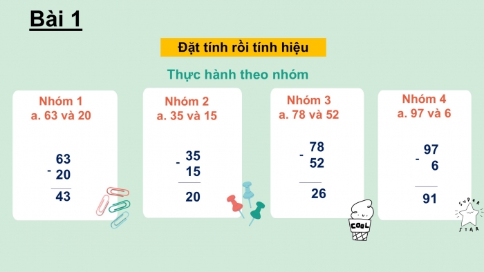 Giáo án PPT Toán 2 chân trời bài Số bị trừ – Số trừ – Hiệu