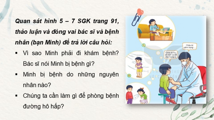 Giáo án PPT Tự nhiên và Xã hội 2 kết nối Bài 24: Chăm sóc, bảo vệ cơ quan hô hấp