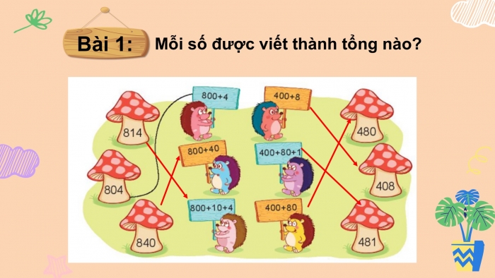 Giáo án PPT Toán 2 kết nối Bài 52: Viết số thành tổng các trăm, chục, đơn vị